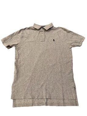 POLO RALPH LAUREN Mens Classic Fit Cotton Polo Shirt Grey Small